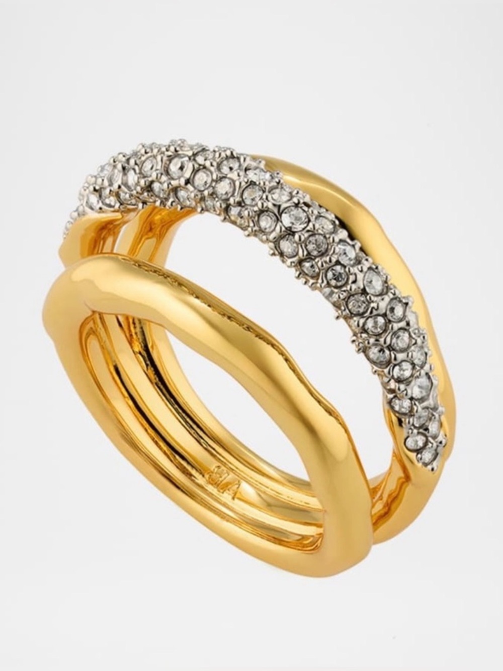 Alexis Bittar Solanales Crystal Orbiting Ring - Gold